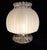 Vintage Table Lamp with Chrome-Plated Metal Base and Relief Glass Shade by Graewe, 1970s, in Very Good conditions....