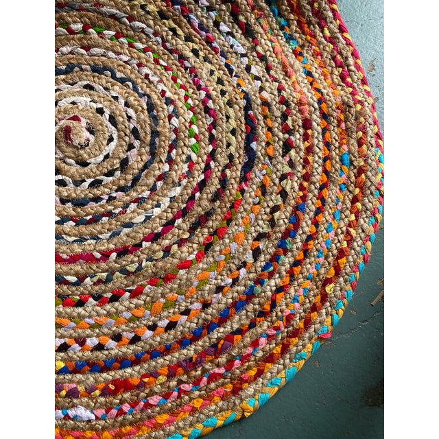 Handmade Braided Recycled Cotton & Jute Rug 6' X 6' Chairish
