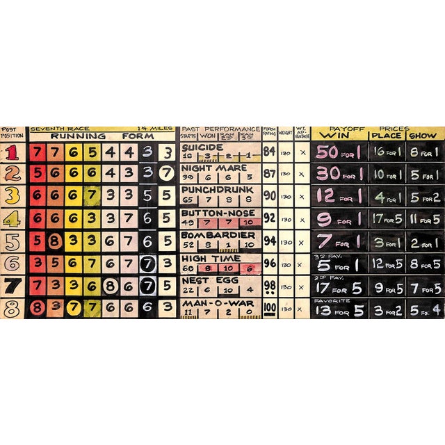 Horse Race Track Original Hand-Painted C1930s Board Game For Sale - Image 11 of 13