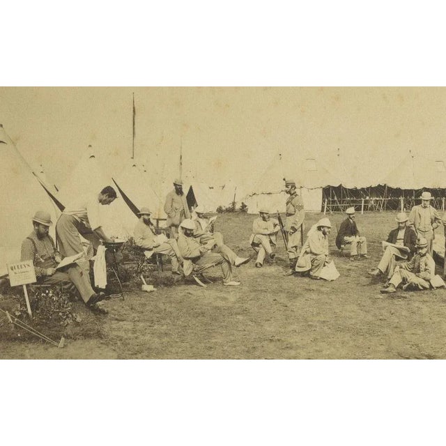 British Army Camp Scenes, Highland and Queens Regiments, 19th Century, Prints, Set of 2 For Sale - Image 5 of 10