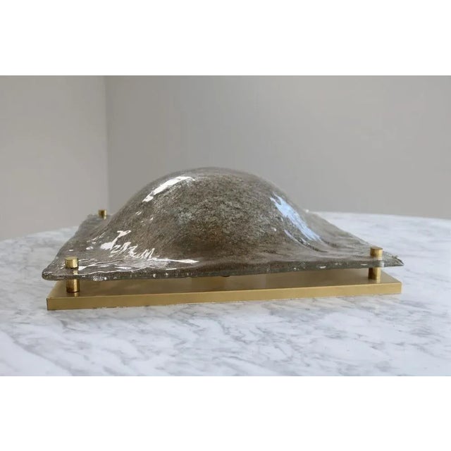 1970s Large Space Age Murano Ice Glass Ceiling Lamp from Kaiser Leuchten, 1970s For Sale - Image 5 of 10