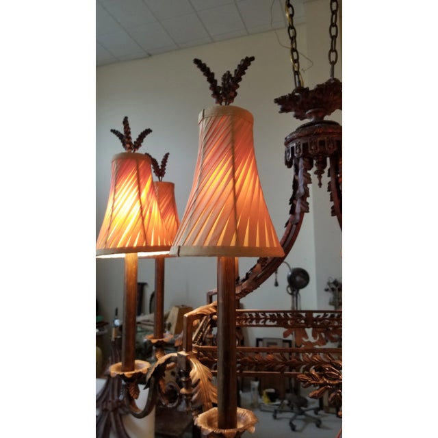 French Country Style Chandelier For Sale In San Antonio - Image 6 of 10