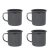 Crow Canyon Home Enamelware, Stinson Speckle 16 oz. Mugs in Grey - Set of 4 For Sale In San Francisco - Image 6 of 6