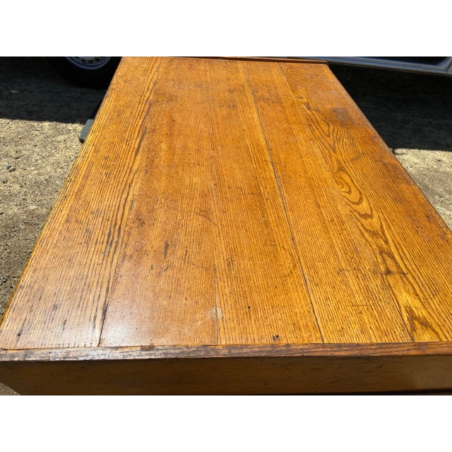 1910s 1910s Antique Partners Desk Needs Restoration For Sale - Image 5 of 12