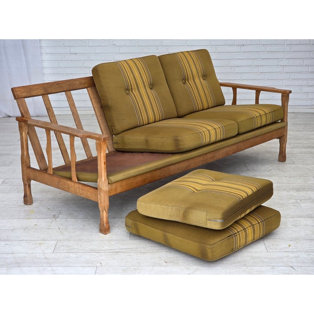 Vintage Danish Three-Seater Sofa in Furniture Wool, 1970s For Sale - Image 6 of 18