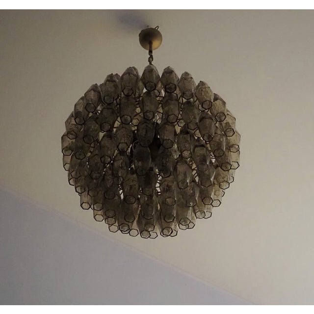 Vintage Spherical Murano Poliedri Candelier For Sale - Image 4 of 17