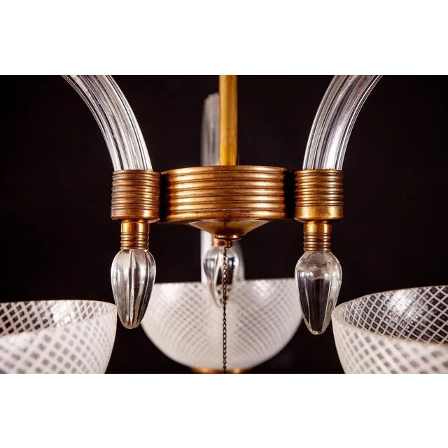 Reticello Murano Glass Chandelier by Ercole Barovier, 1940s For Sale - Image 12 of 18