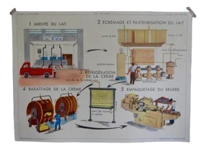 School Poster Depicting Dairy from Éditions Rossignol
