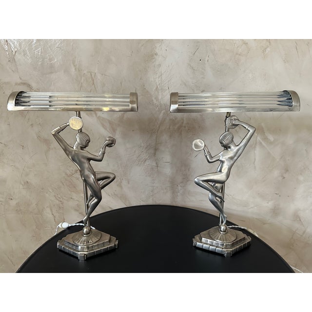Art Deco Table Lamps, 1930, Set of 2 For Sale - Image 11 of 12