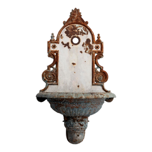 Antique Cast Iron French Wall Fountain/Planter
