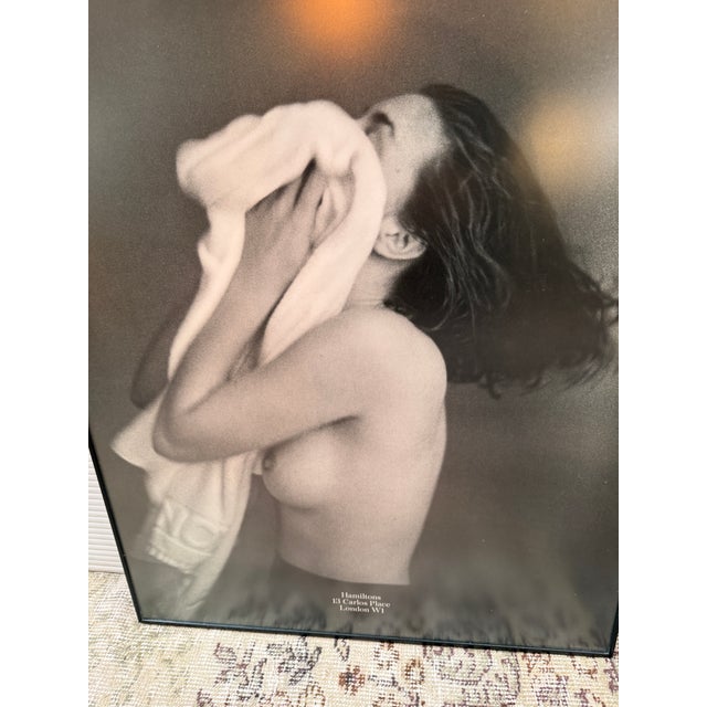 Black Tomio Seike 'Zoe With a Towel' Paris Poster Print, Framed For Sale - Image 8 of 12