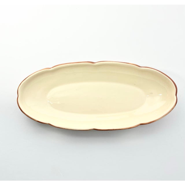 Beige 1970s Franciscan “Apple” 3-Piece Dinnerware Serving Hostess Set, Serving Bowl & Relish For Sale - Image 8 of 9