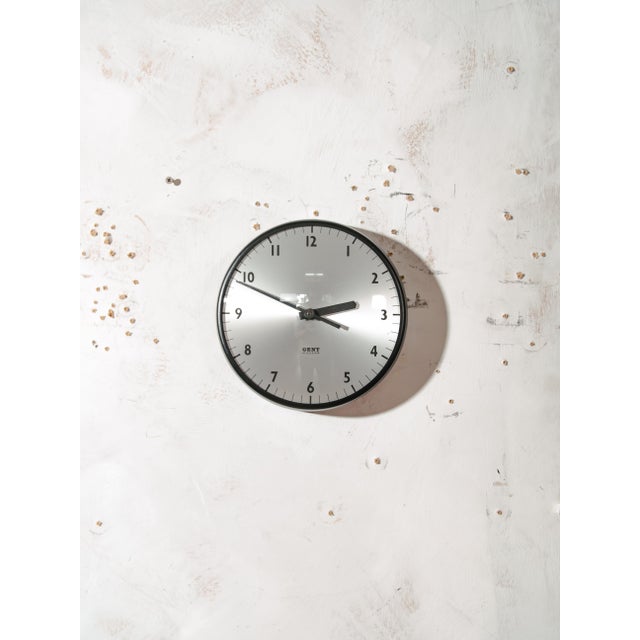 Clock in Black from Gent of Leicester, England, 1960s For Sale - Image 11 of 11