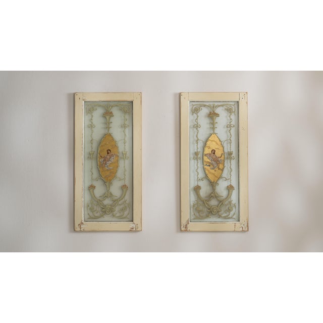 19th Century France Antique White Stained Glass Window For Sale - Image 4 of 15