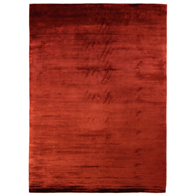Exquisite Rugs Durham Hand loom Viscose Red/Multi Rug-12'x15' For Sale