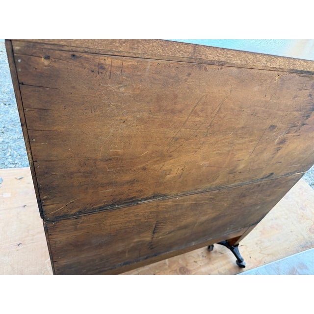 Early 20th Century Antique Oak Four-Drawer Filing Cabinet on Cast Iron Casters, Circa 1900–1920 For Sale - Image 5 of 12