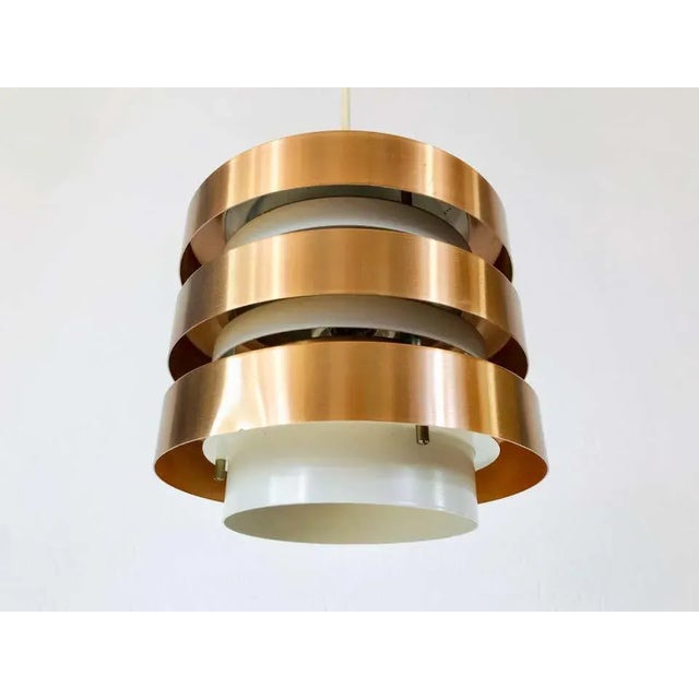 Copper Copper and Metal Pendant Lamp from DDR, 1960s For Sale - Image 8 of 13