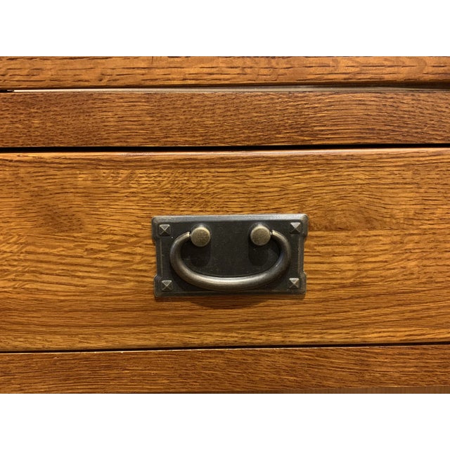 Wood Crafters and Weavers Mission 4 Door & 4 Drawer China Cabinet - Michael's Cherry - 42" For Sale - Image 7 of 8