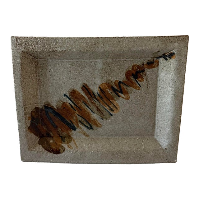 Vintage Mid Century Art Pottery Tray For Sale
