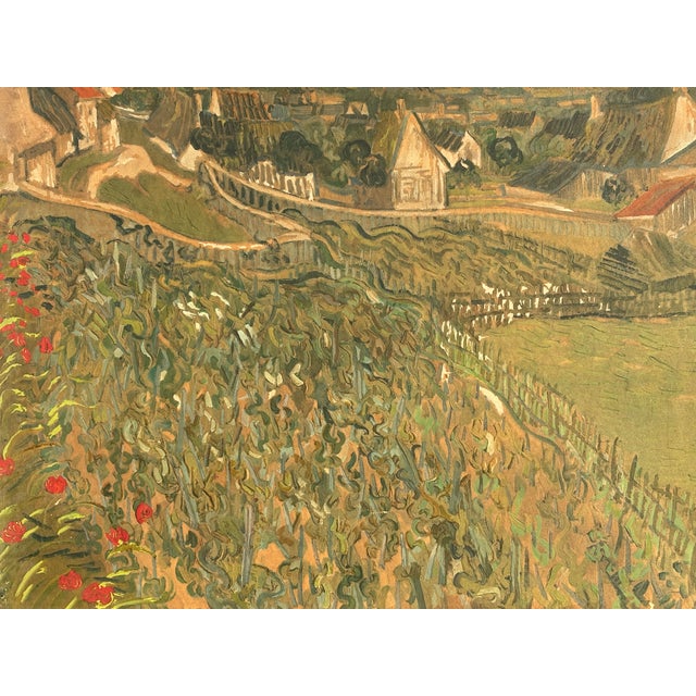 French Country Early 20th C. Village Landscape Print on Board - In the Impressionist Style For Sale - Image 3 of 11