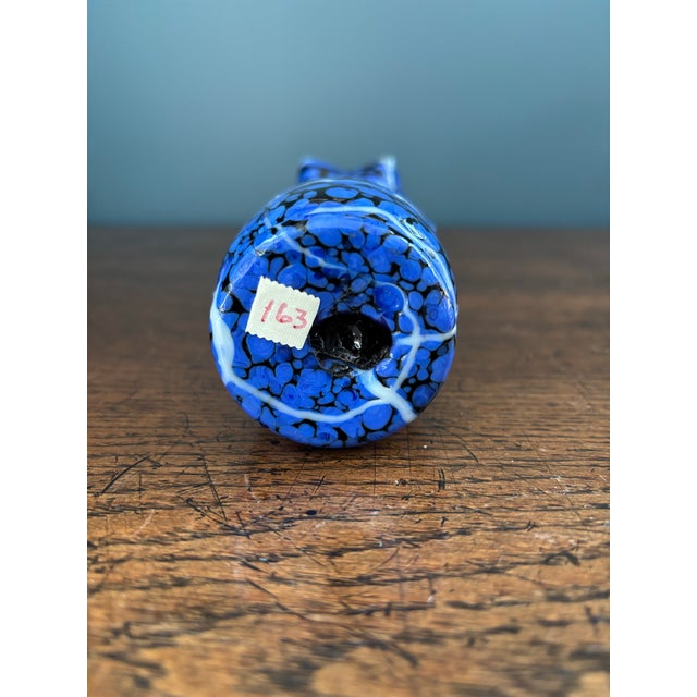 1930s Art Deco Bohemian Kralik "Spider Web" Spatter Glass Vase For Sale In Seattle - Image 6 of 7