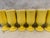 1970s Set of 6 Vintage Yellow Pedestal Glasses For Sale - Image 5 of 12