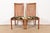 A gorgeous pair of Mid-Century Modern high back dining chairs By Drexel Heritage USA, Circa 1970s Walnut frames, with cane...