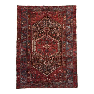 Antique Persian Hamedan Hand-Knotted Runner 4'10" X 9'2" For Sale