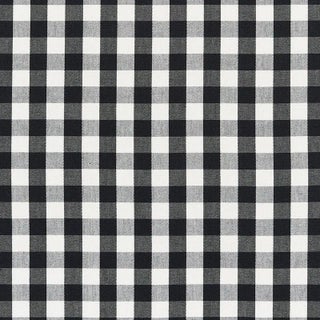 Sample - Schumacher Elton Cotton Check Fabric in Black For Sale