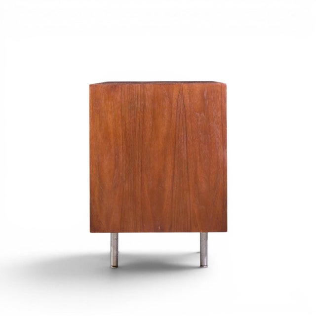 Mid 20th Century George Nelson for Herman Miller 8000 Series Mid Century Walnut Sliding Door Credenza For Sale - Image 5 of 13