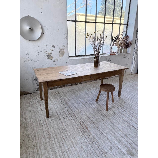 Vintage Farmhouse Table in Pine, 1950s For Sale - Image 11 of 18