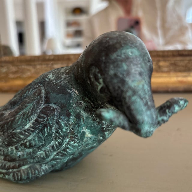 Wonderful bronze life size bird with worm in mouth showing lovely verdigris. Very heavy weighing 3.5 pounds. Lovely...