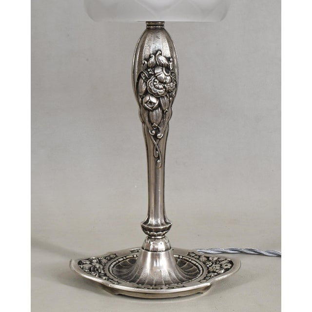1930s French Art Deco Lamp by Lorrain Daum - France For Sale - Image 9 of 14