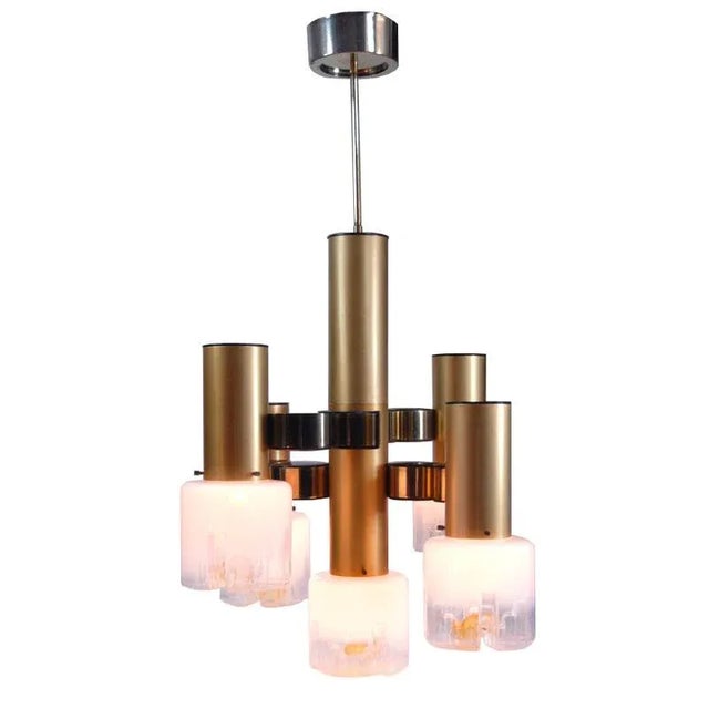 Italian Ceiling Lamp by Gaetano Sciolari for Sciolari, 1970s For Sale - Image 3 of 10