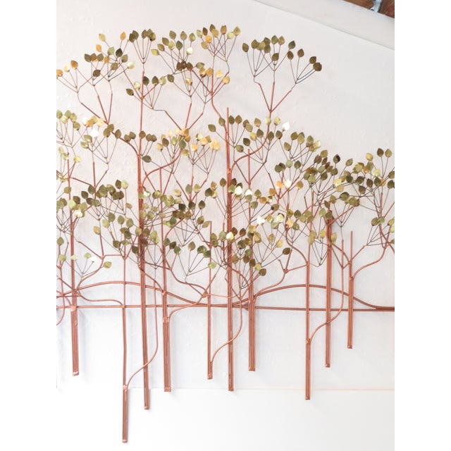 Mid Century Curtis Jere Elm Tree Forest Metal Wall Art