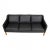 2000 - 2009 Model 2323 3-Seater Sofa in Black Bison Leather by Børge Mogensen for Fredericia For Sale - Image 5 of 10