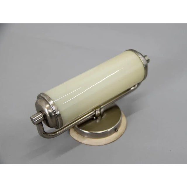 1930s Bauhaus Style Nickel-Plated Wall Lamp, 1930s For Sale - Image 5 of 10