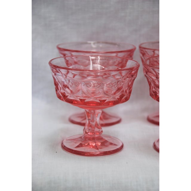 Pink Depression Glass Dessert Glasses Set of 10 Chairish