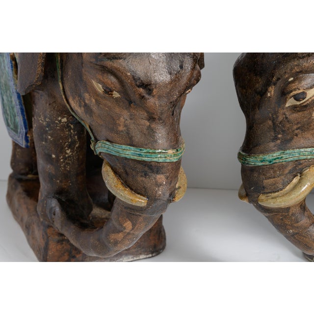 Pair Elephant Garden Seats Rare Large For Sale In West Palm - Image 6 of 15