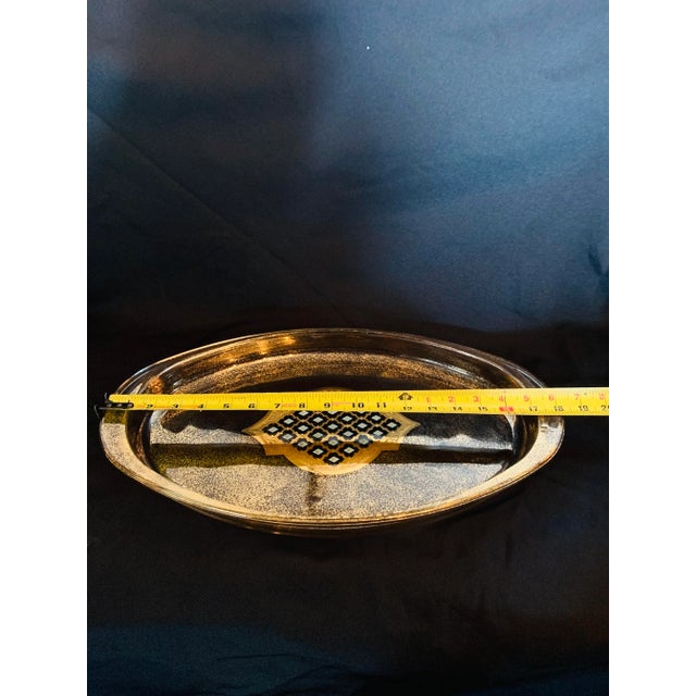 Vintage Culver Ltd. "Valenica" Pattern Pyrex Server/Platter For Sale - Image 10 of 13