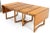 Midcentury Light Walnut Drop Leaf Expandable Dining Table, Three Leafs Boards For Sale - Image 11 of 13