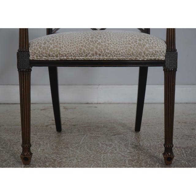 Interior Crafts Black & Gold Chinoiserie Arm Chair For Sale - Image 9 of 18