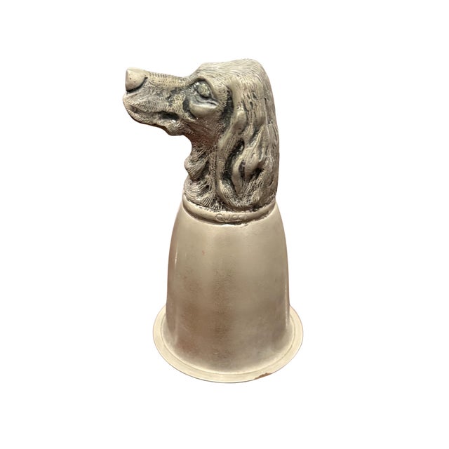 Gucci Vintage Gucci Silver-Tone Hound Dog Stirrup Cup For Sale - Image 4 of 7