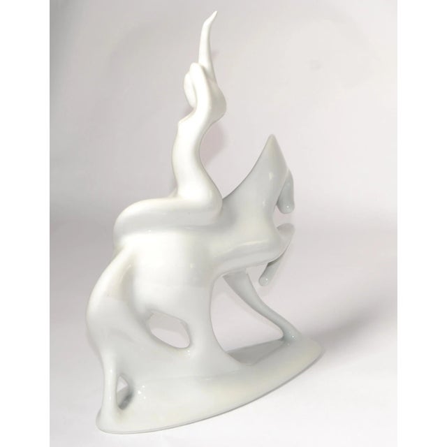 1960s Jitro Porcelain Statue by Jaroslav Ježek for Royal Dux Bohemia Sculpture For Sale In Miami - Image 6 of 12