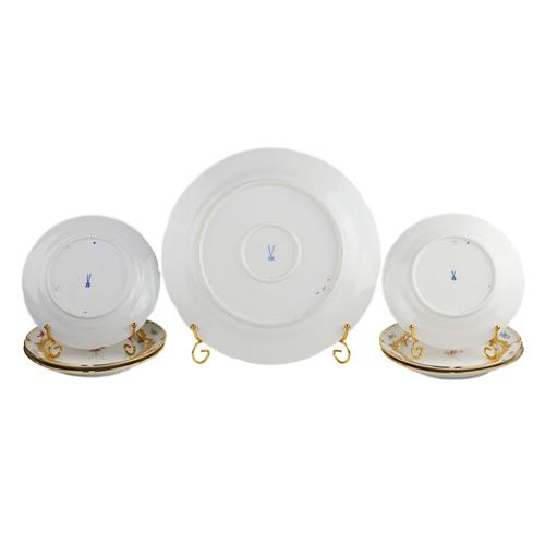 A porcelain tea and coffee service for six persons, created by the renowned Meissen Porcelain Manufactory. The ensemble...