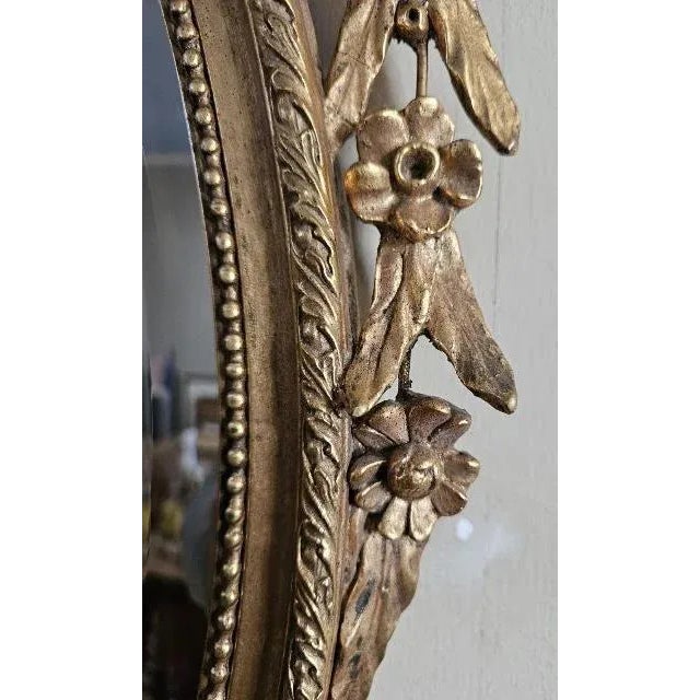Traditional Pair of Adams Style Carved and Gilt Mirrors by Friedman Brothers 53"h X 28"w For Sale - Image 3 of 9
