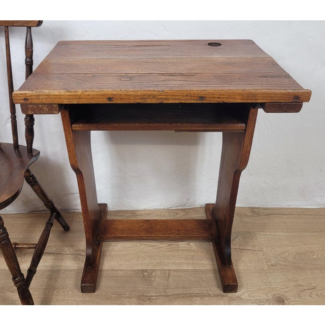 This is a beautiful 1920's writing desk that exudes a rustic character in the home living room, office or bedroom setting....