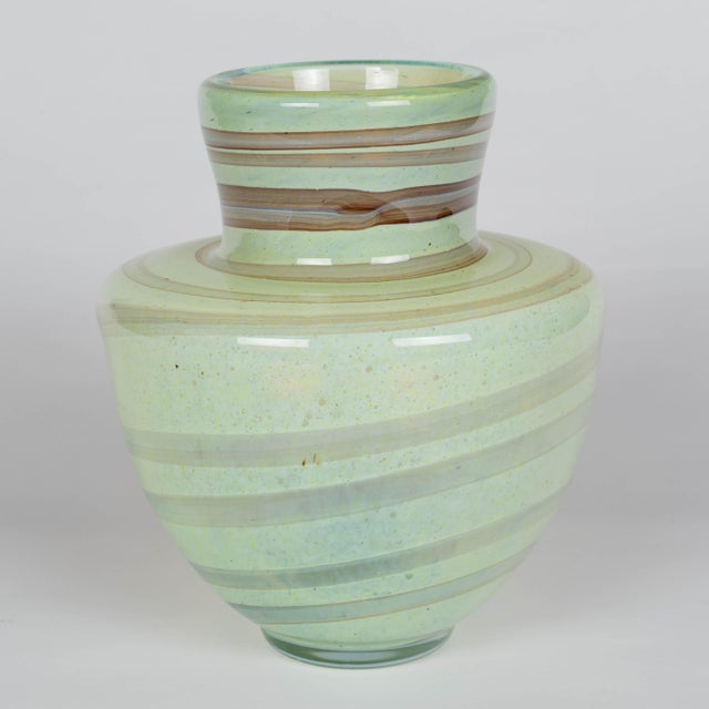 Light Green Mdina Art Glass Vase For Sale - Image 8 of 15