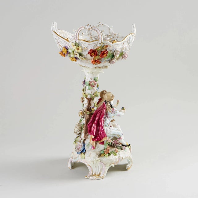 Rococo Fruit Vase by Carl Thieme For Sale - Image 3 of 9