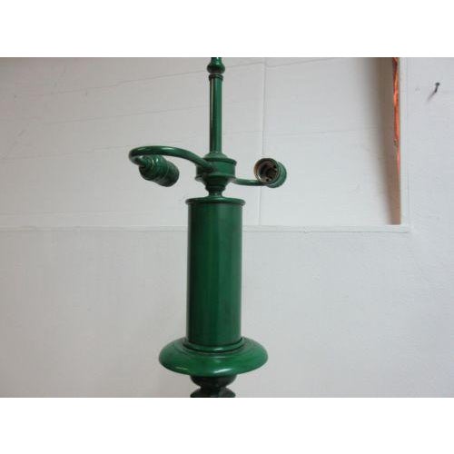 Mid-Century Modern Vintage French Regency Mid Century Metal Painted Tall Table Lamp Light For Sale - Image 3 of 6